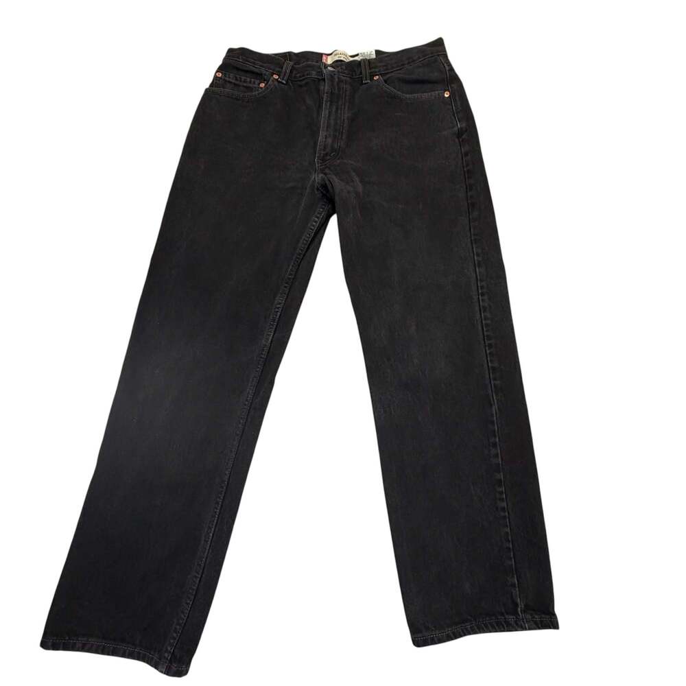 Vintage Levi's 550 Relaxed Fit Black Denim Jeans, Made in USA, Size 36x30